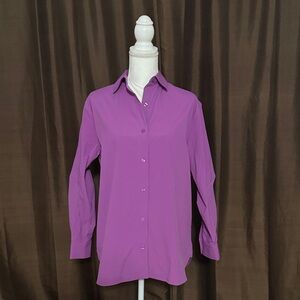 Athleta Vibrant Purple Button-Down Shirt